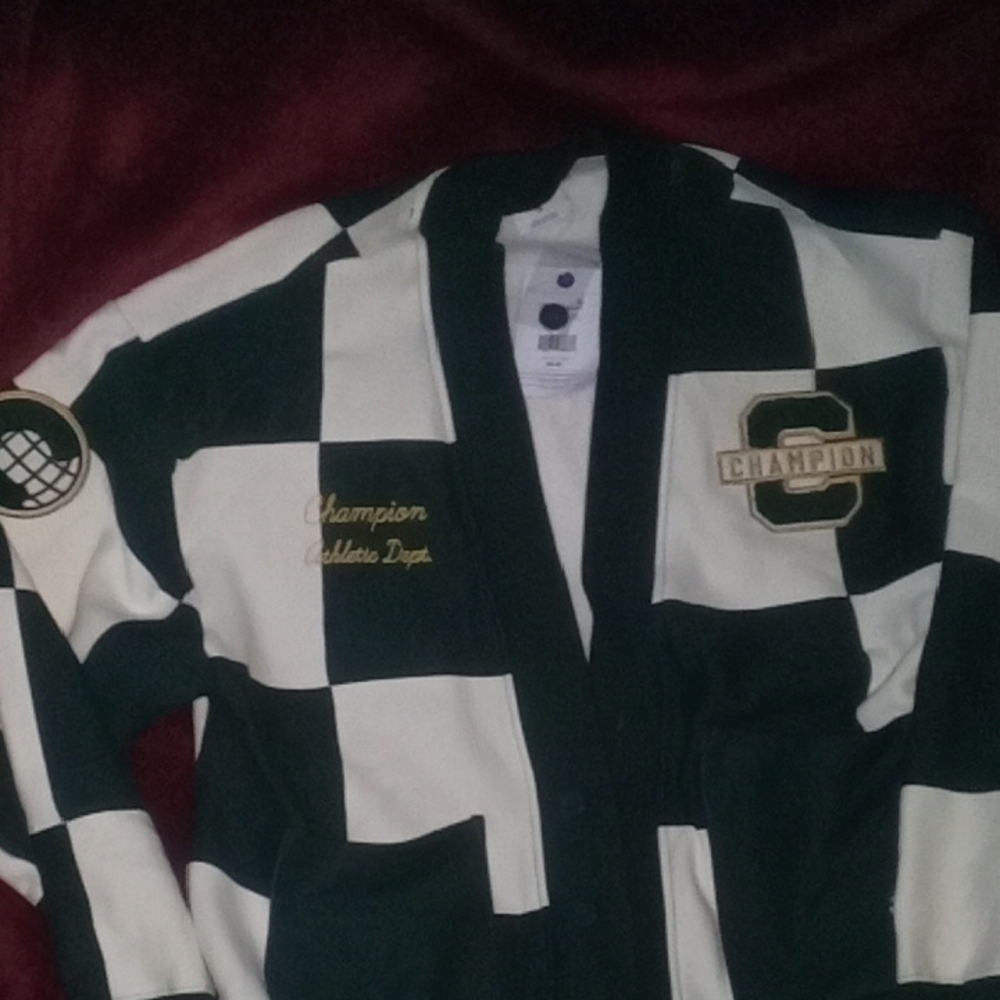 Champion Black and White Checkered Jacket